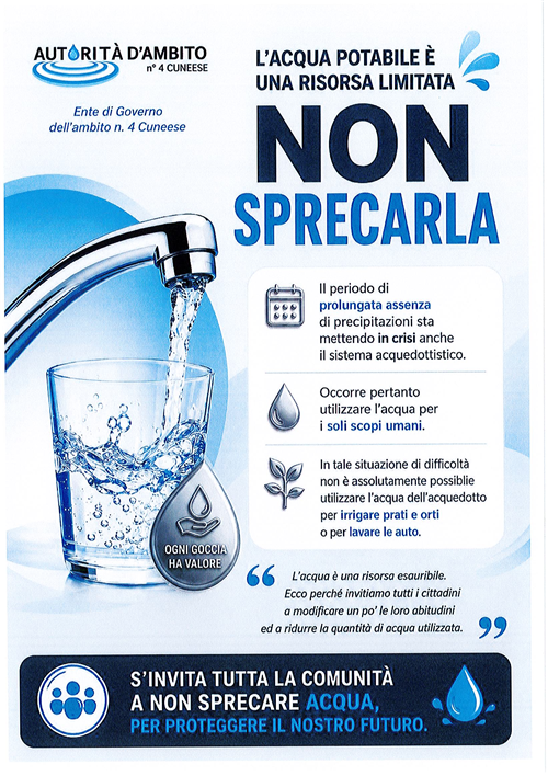 Acqua potabile: Risorsa LIMITATA